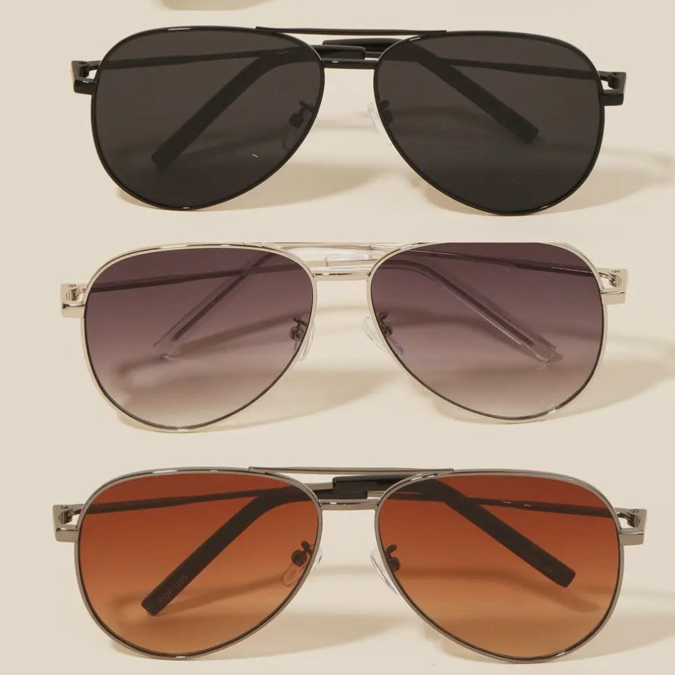Large Lens Aviator Sunglasses