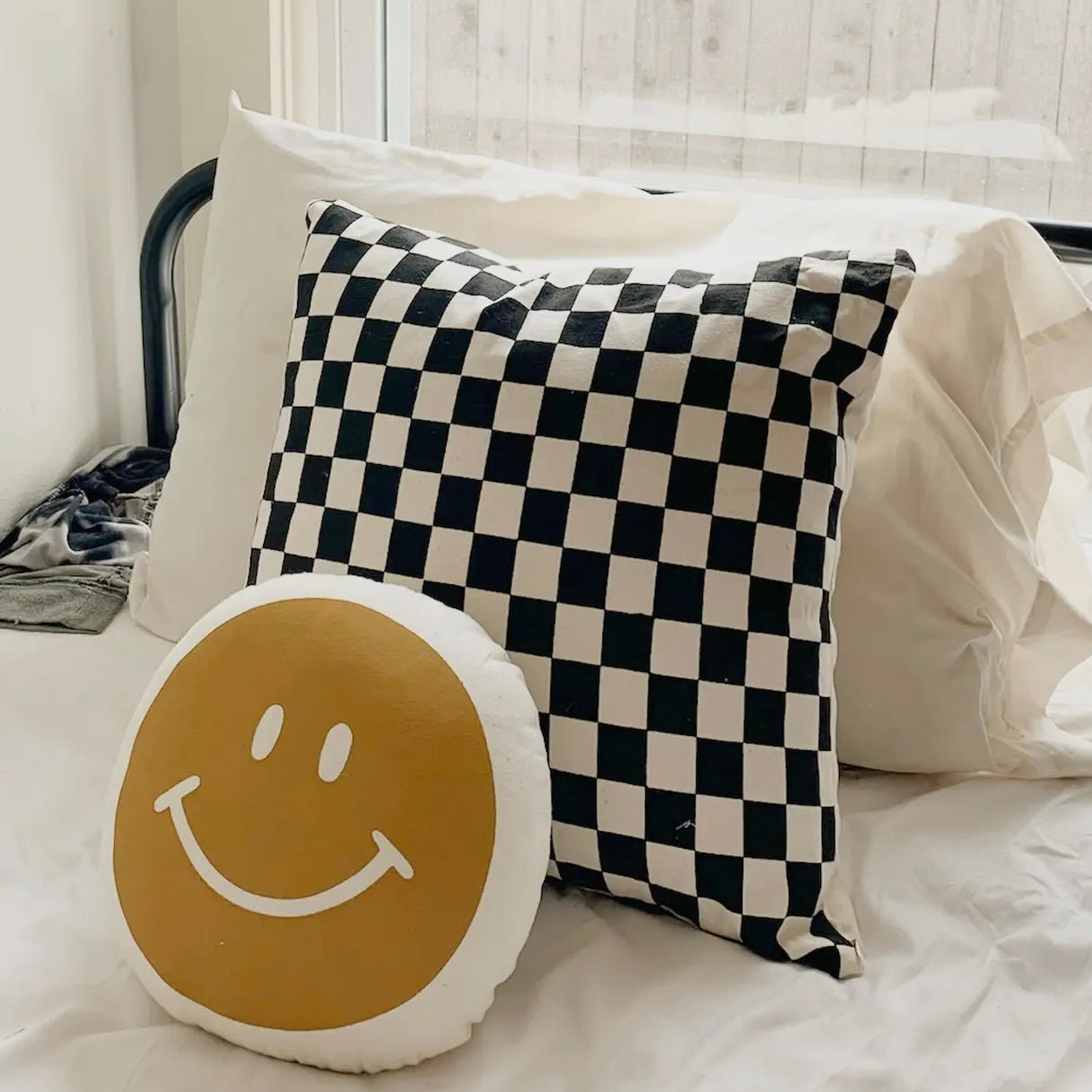 Checkered Canvas Pillow