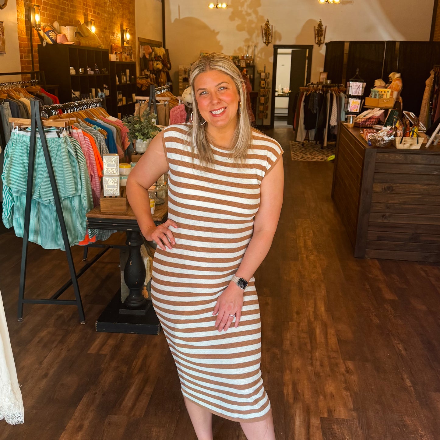 Striped Midi Dress