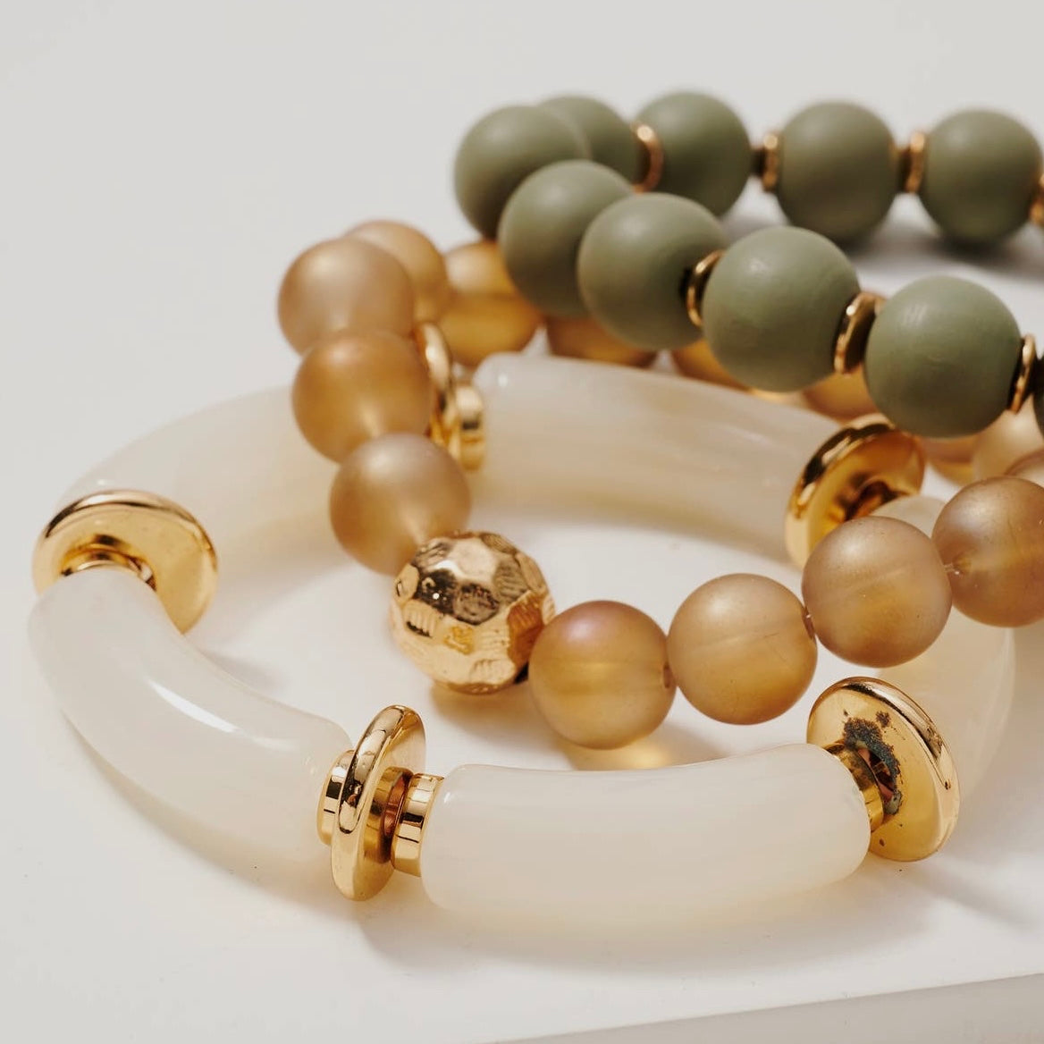 Wood Bead Bracelet Set