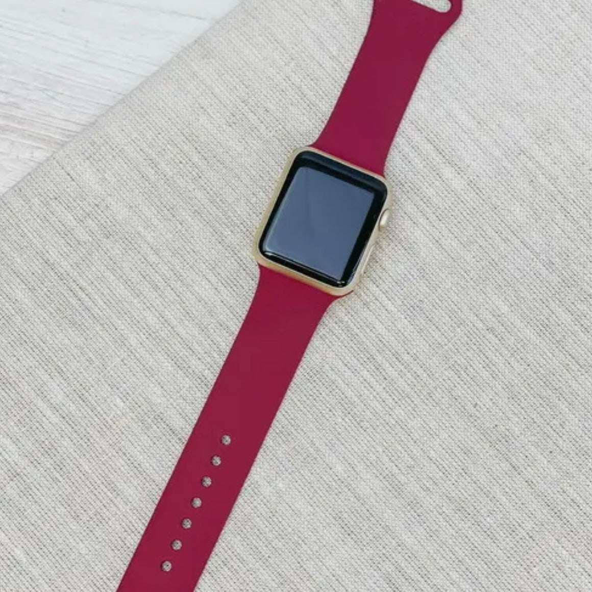 Solid Silicone Smart Watch Band