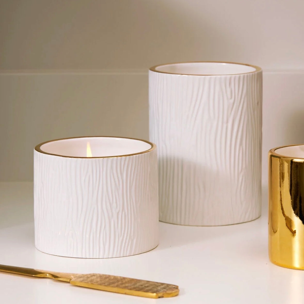 Frasier Fir Gilded Ceramic Poured Candle