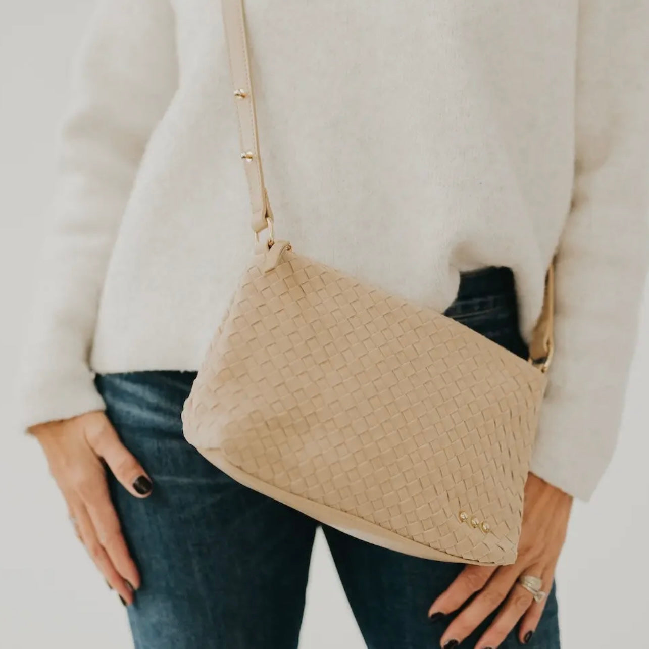 Chocolate Suede Hobo Shoulder Bag