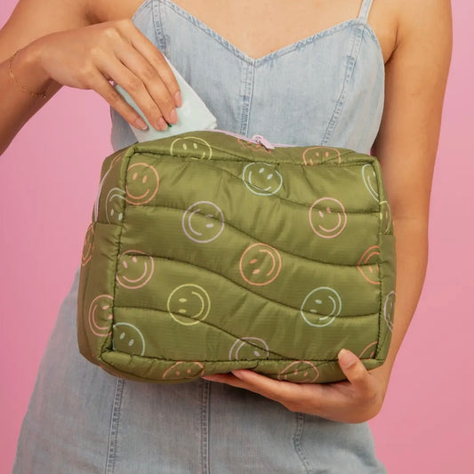 Puffy Busier Bee Green Smiley Bag