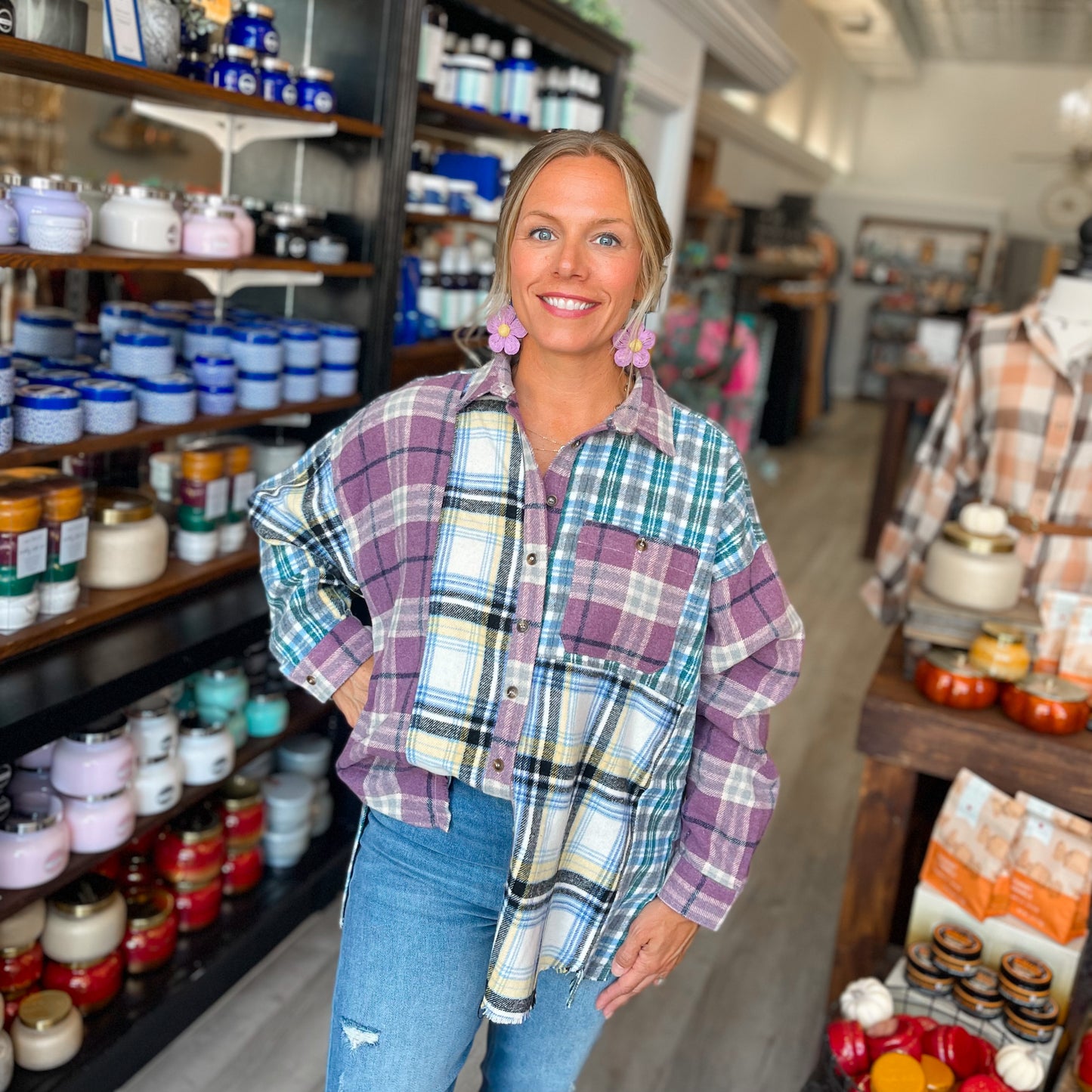 Lavender Plaid Flannel