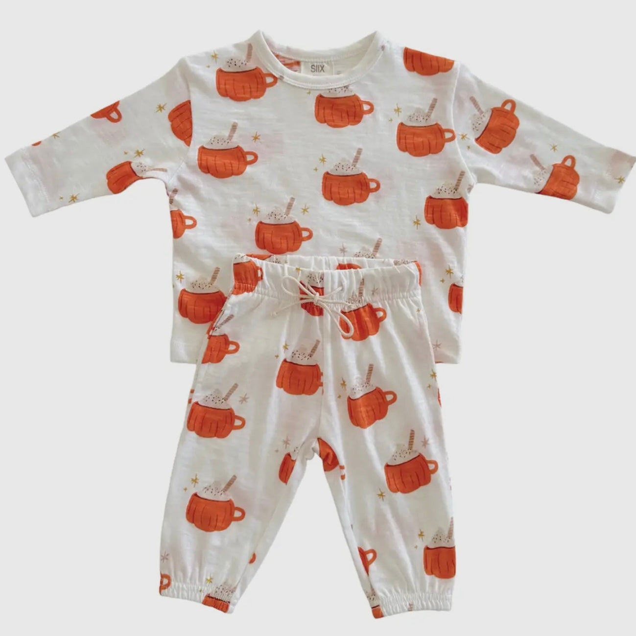 Pumpkin Mug Organic Long Sleeve Tee & Pant Set