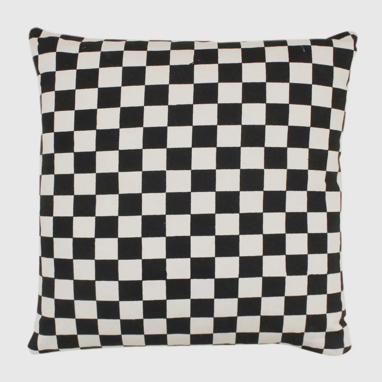 Checkered Canvas Pillow