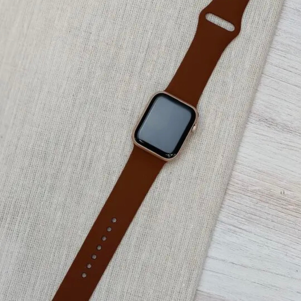 Solid Silicone Smart Watch Band