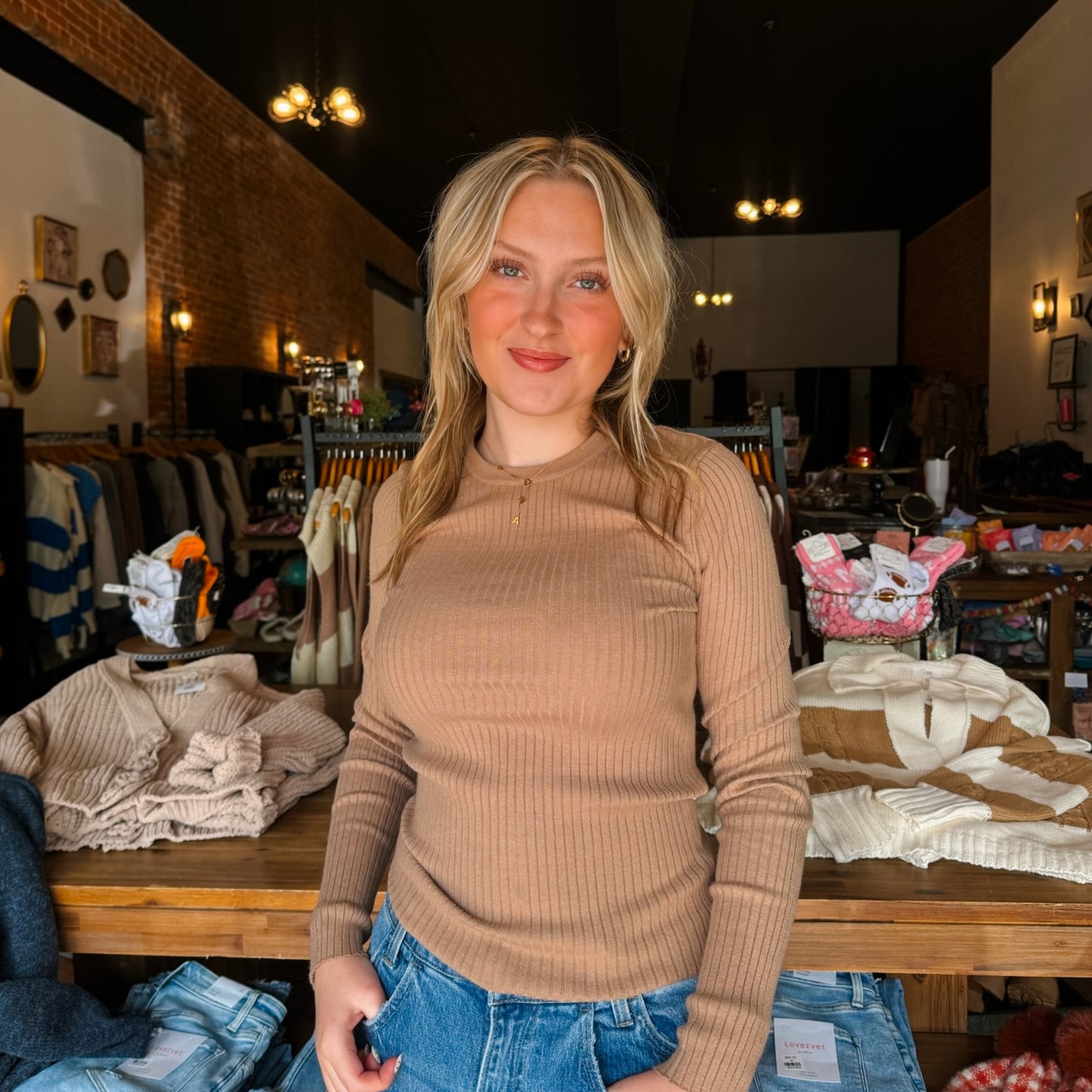 Ribbed Long Sleeve Top