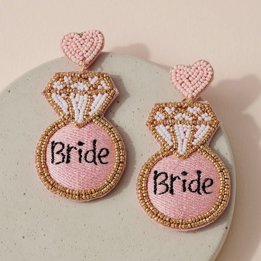 Seed Bead Bride Earrings