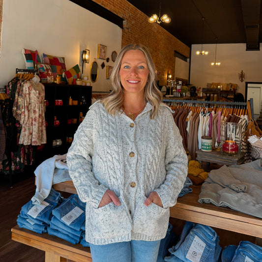 Front Pocket Oversized Cardigan