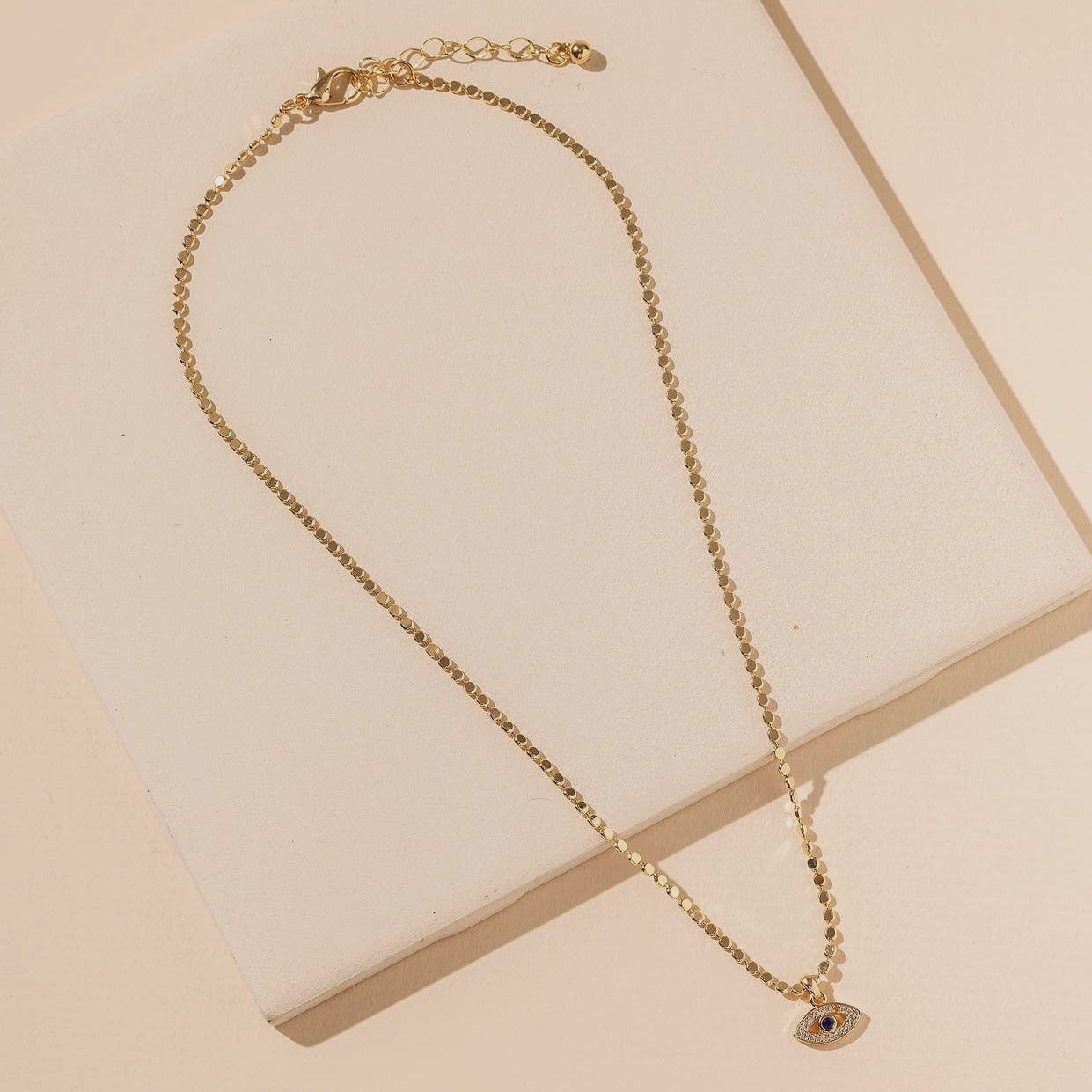 Beaded Eye Pendant Necklace