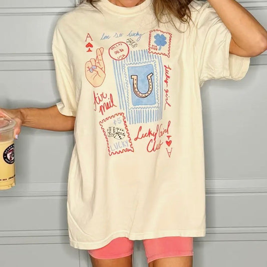 Lucky Girl Club Graphic Tee