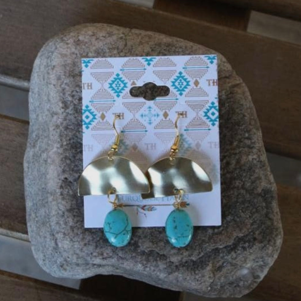 Gold Hammered Earrings