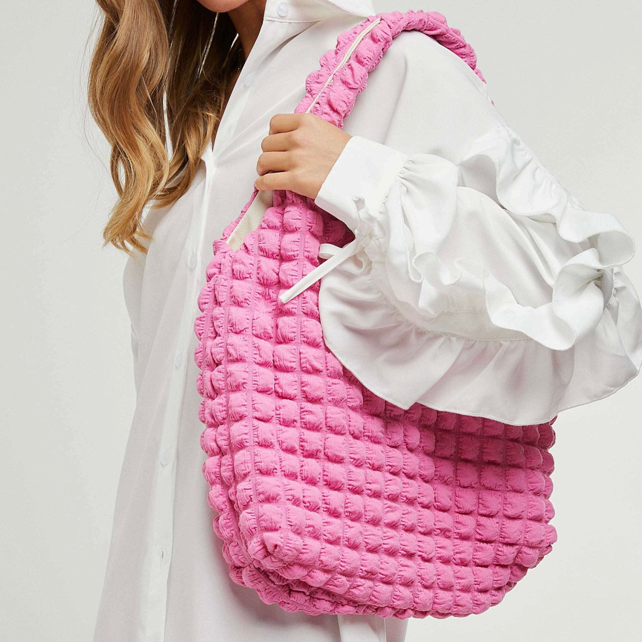Scrunch Textured Shoulder Hand Bag