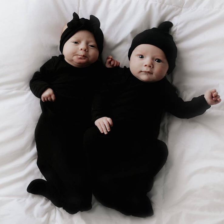 Ribbed Baby Knotted Gown
