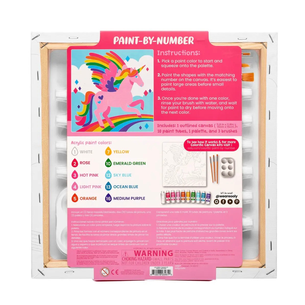 Unicorn Colorific Canvas Paint by Number Kit