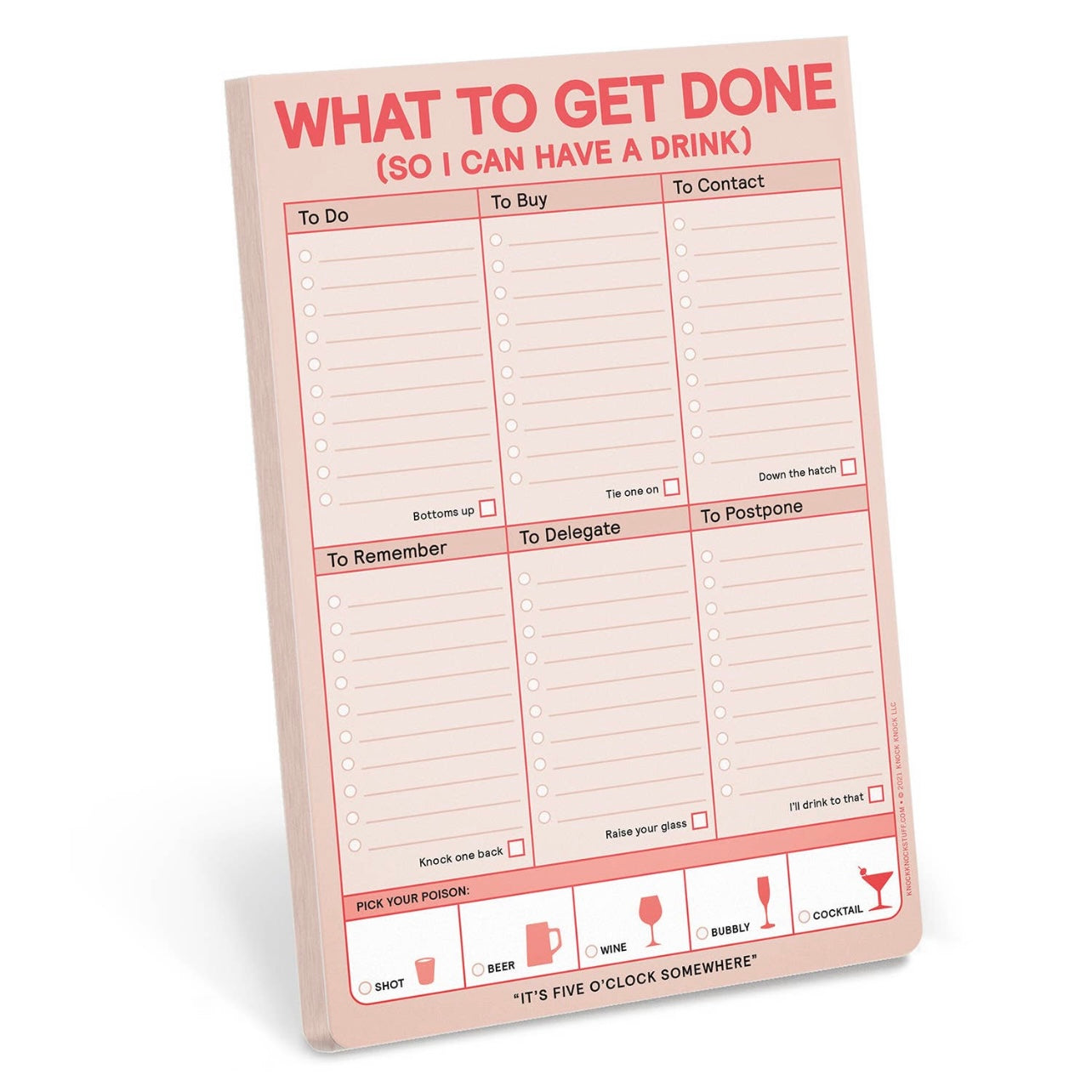 What To Get Done So I Can Have A Drink Pad
