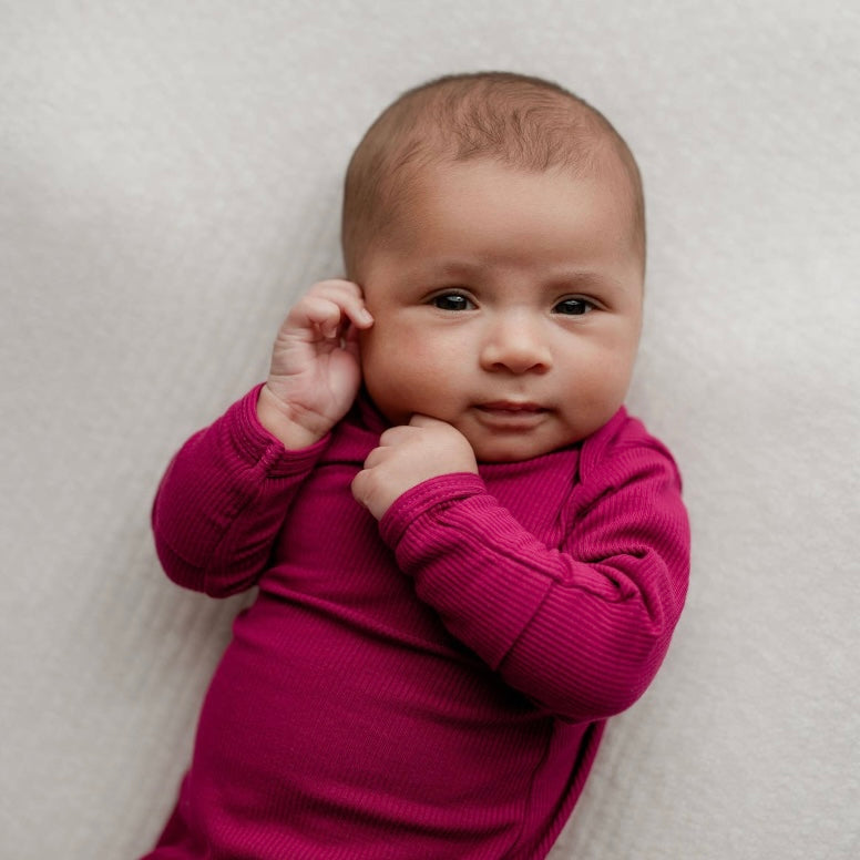 Ribbed Baby Knotted Gown