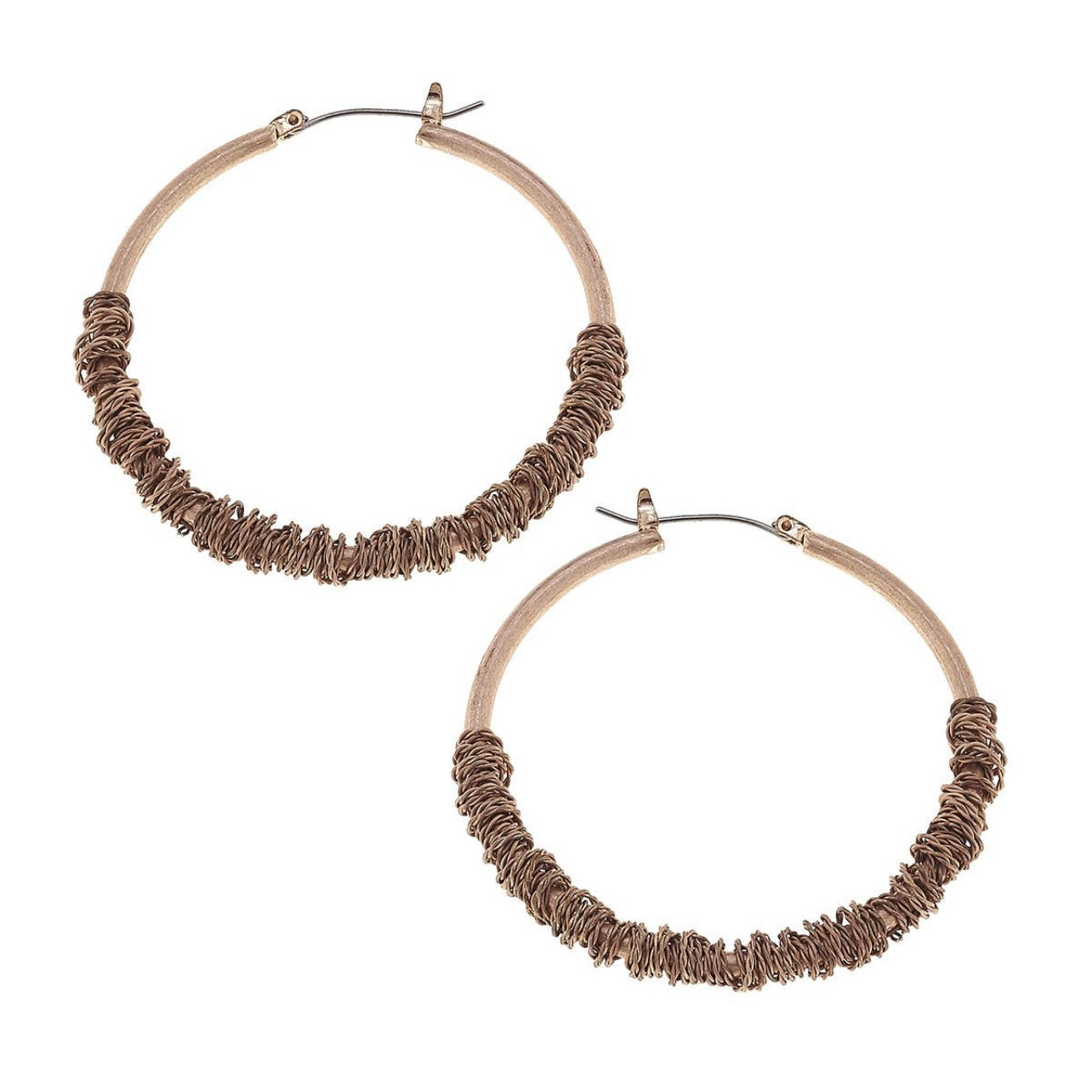 Wire Wrapped Hoop Earrings