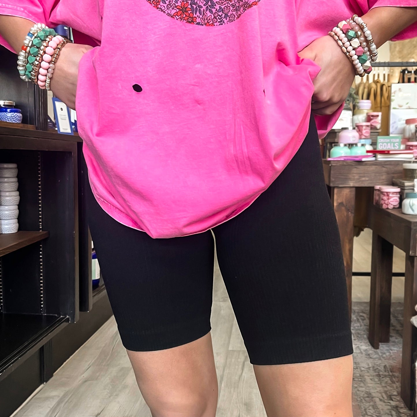 Seamless Ribbed Biker Shorts