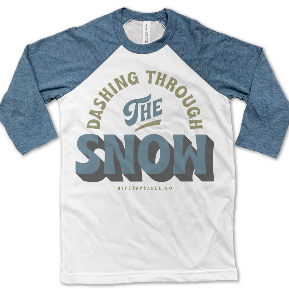 Dashing Through The Snow Baseball Tee