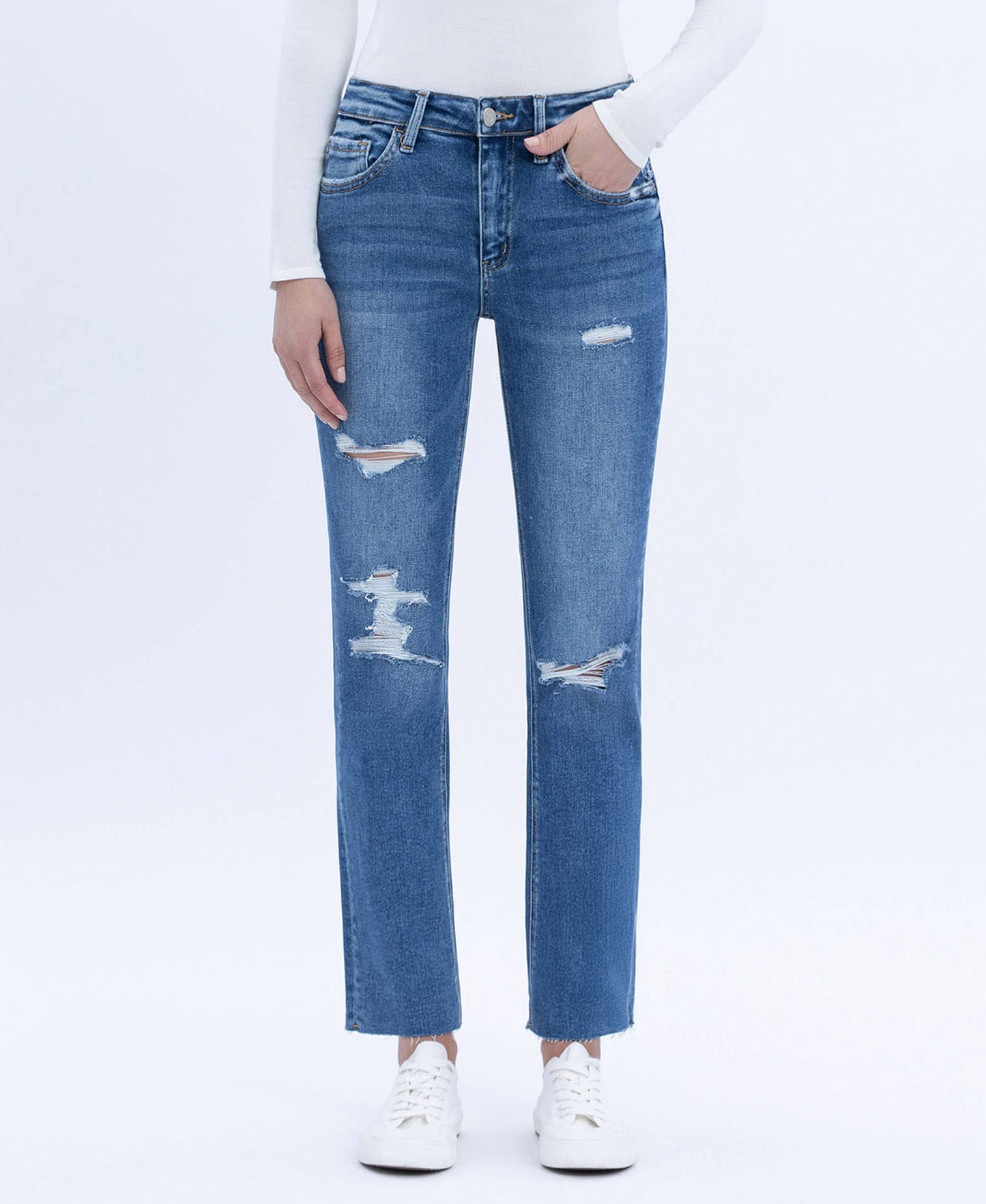 Vervet by Flying Monkey High Rise Slim Straight Jeans
