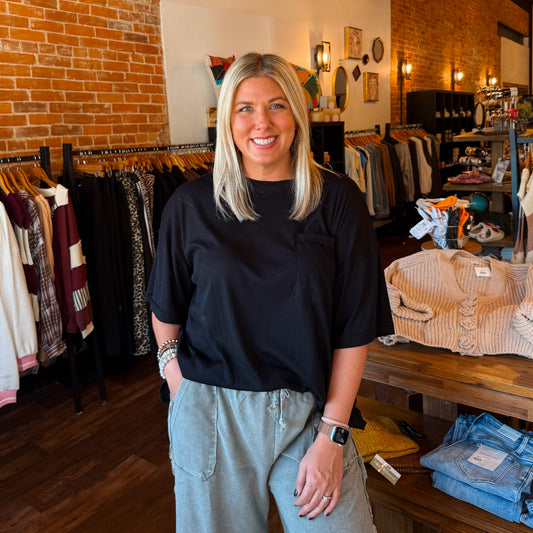 Ribbed Relaxed Fit Boyfriend Tee