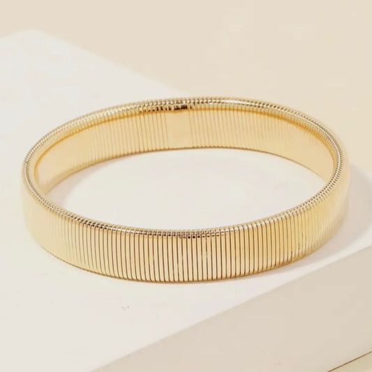 Ribbed Stretch Bangle Bracelet