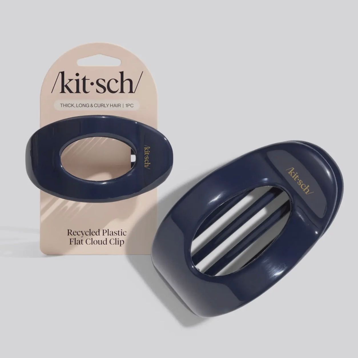 Kitsch Recycled Plastic Large Flat Cloud Clip - Blue Orchid