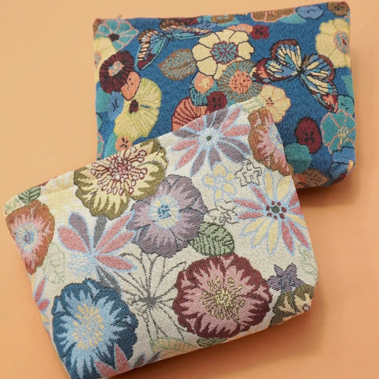 Travel Floral Cosmetic Makeup Pouch