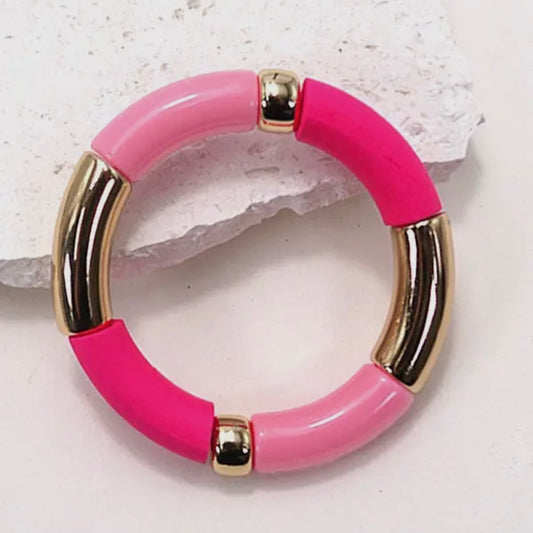 Wood Acrylic Mix Bracelet