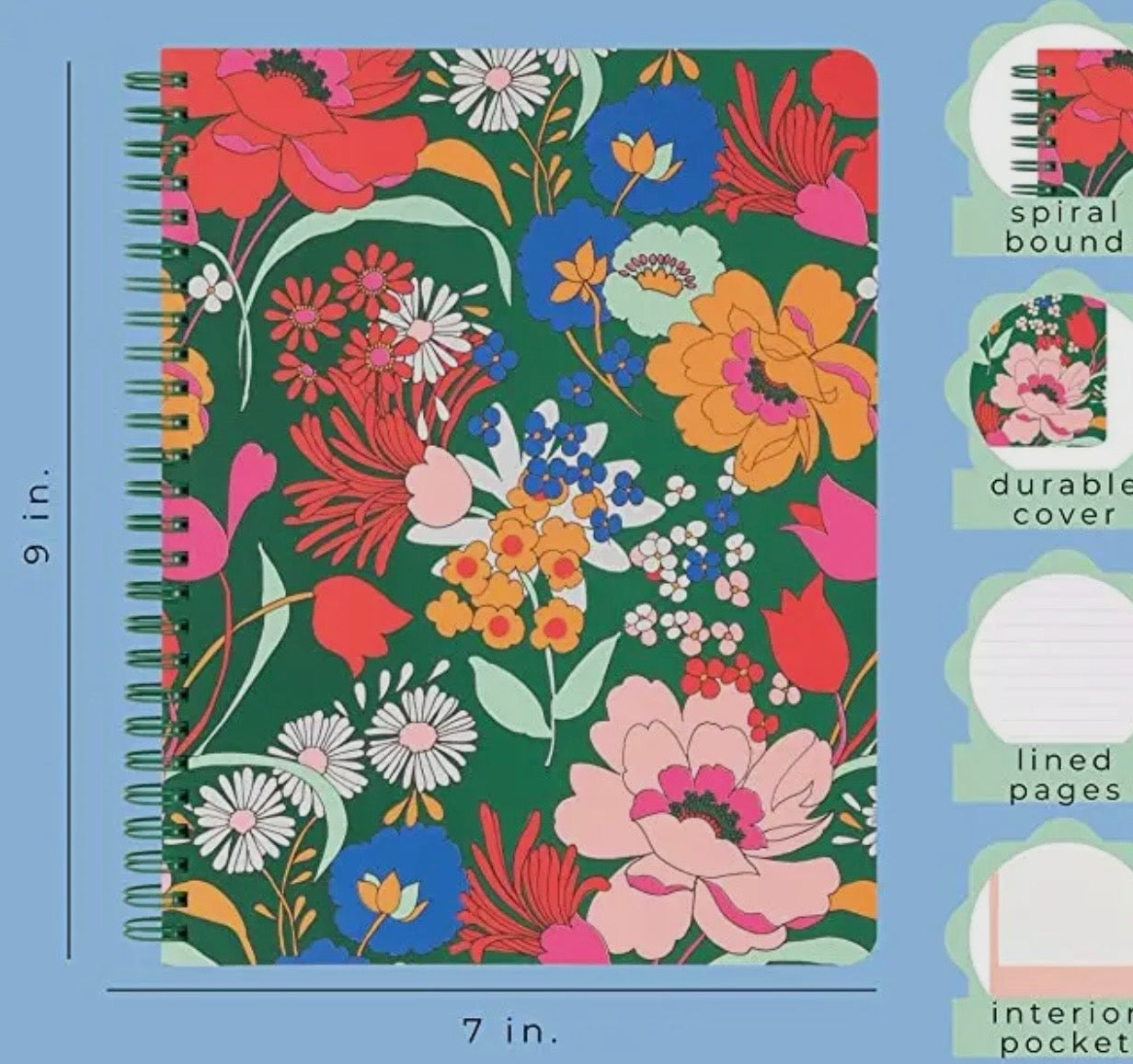 Rough Draft Mini Notebook Emerald Super Bloom