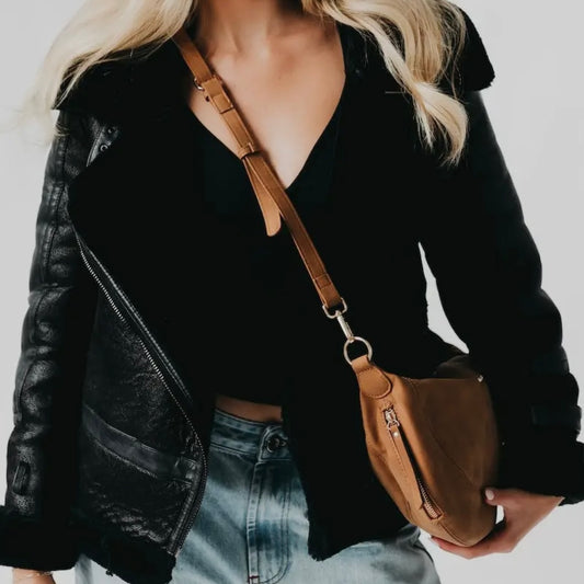 Netty Nubuck Crossbody Bag