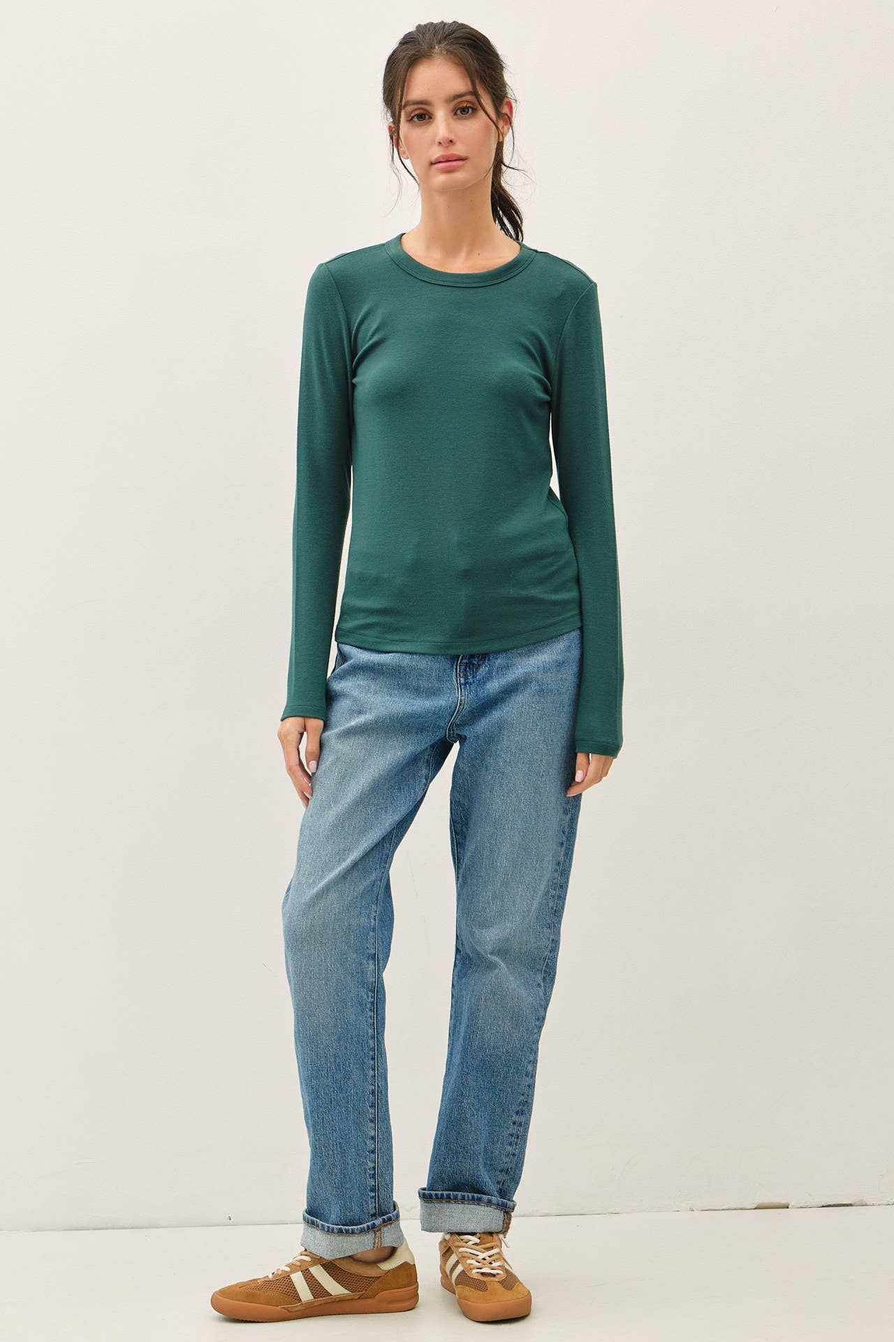Round Neck Long Sleeve Top