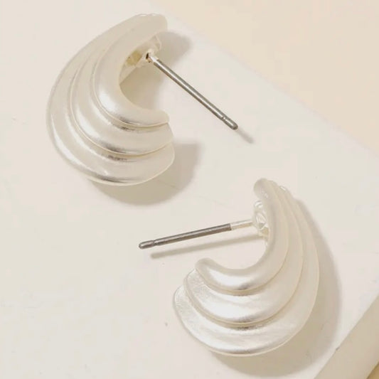 Solid Layered Hedgehop Earrings