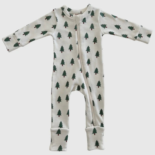 Trees Organic 2-Way Zipper Romper