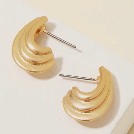 Solid Layered Hedgehop Earrings