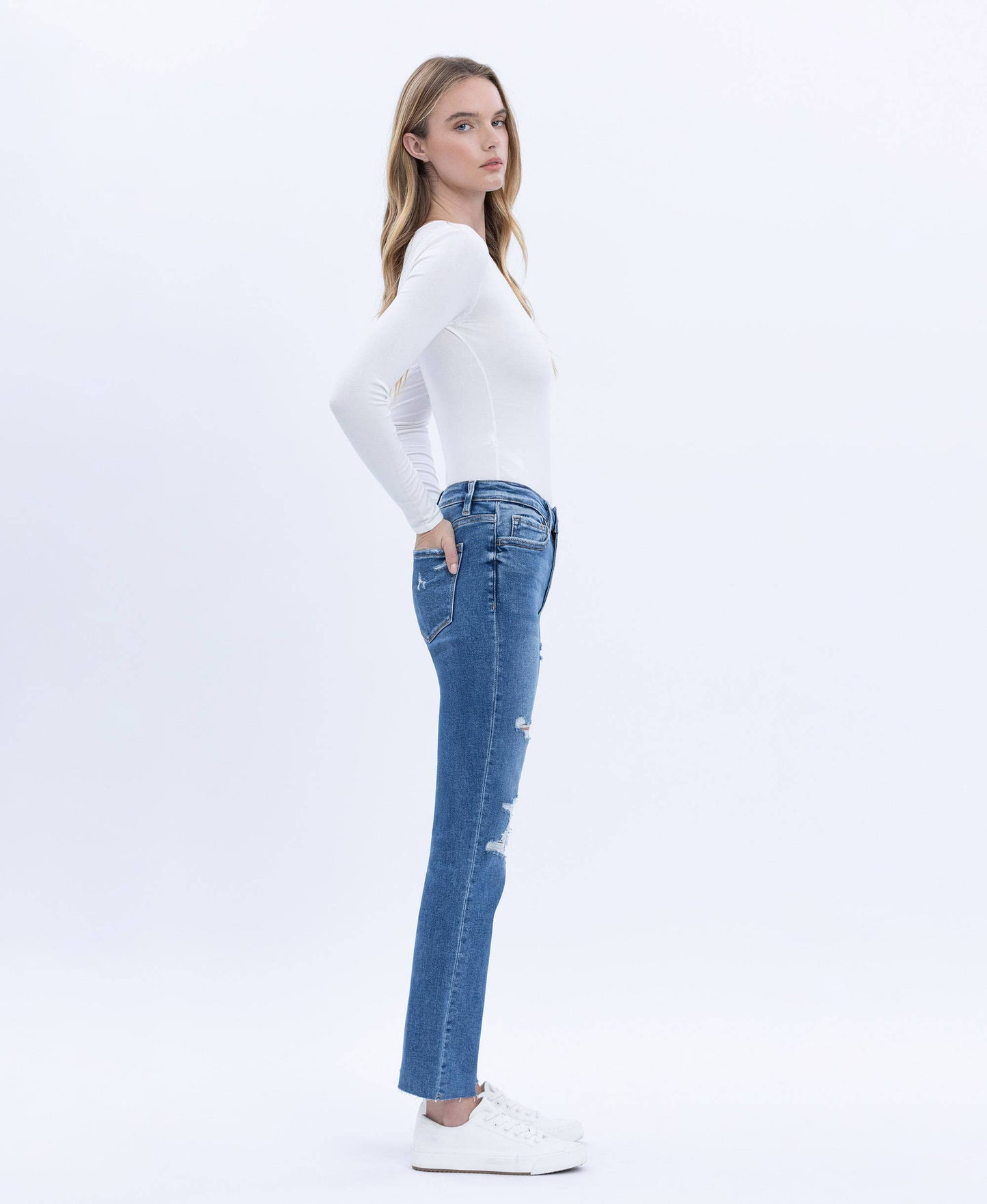 Vervet by Flying Monkey High Rise Slim Straight Jeans