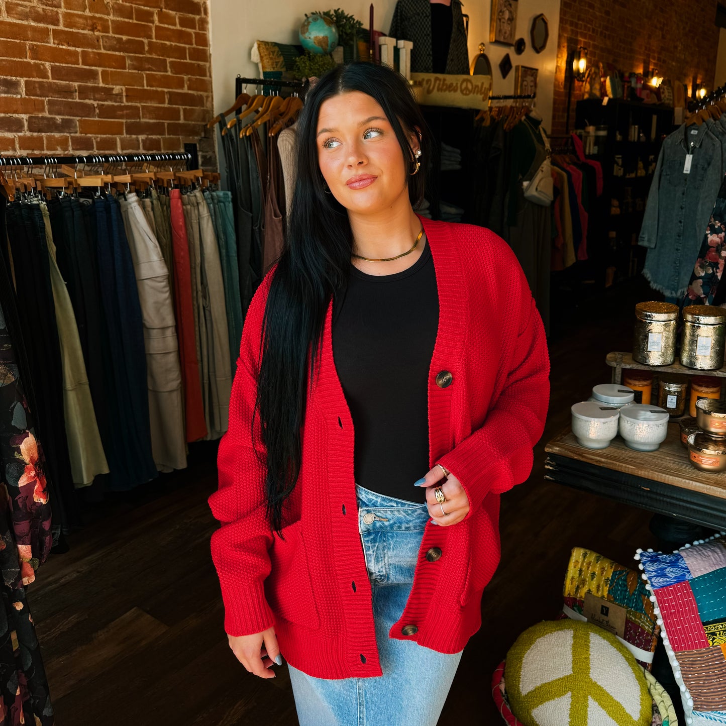 Oversized Button Up Cardigan