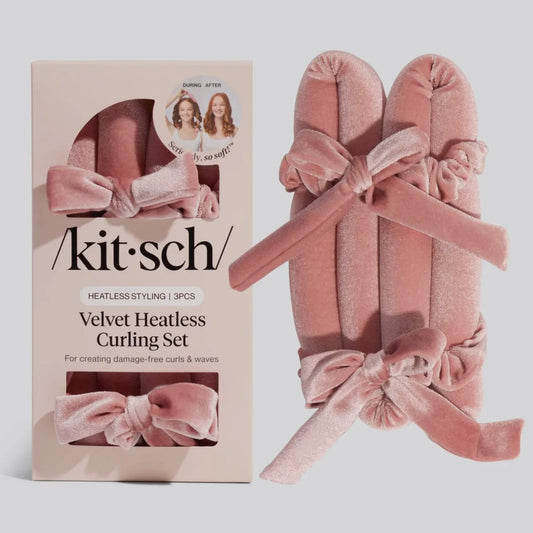 Kitsch Terracotta Velvet Heatless Curling Set
