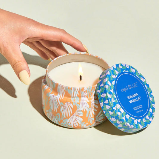 Volcano Pattern Play Printed Travel Tin Candle