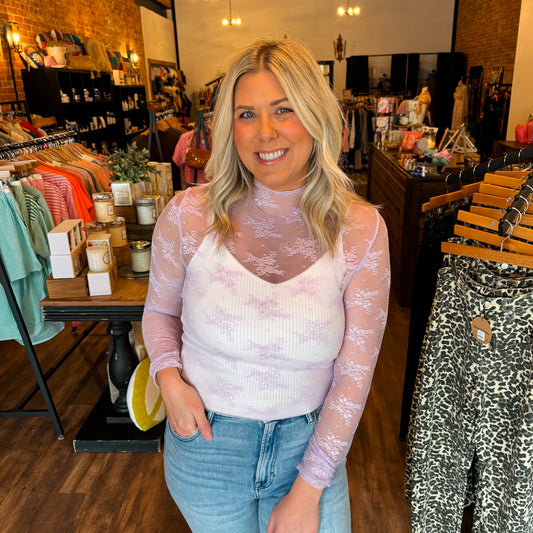 Spring Lux Layering Lace Mesh Top