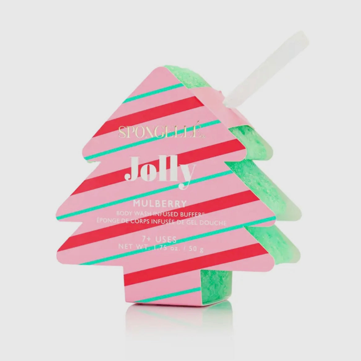 Spongelle Jolly Mulberry Holiday Tree Buffer