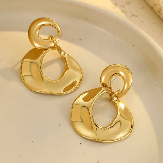 18K Stainless Steel Drop Earrings