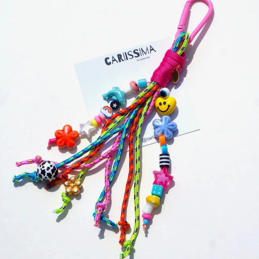 Cute Colorful Cartoon Braided Bag Charm