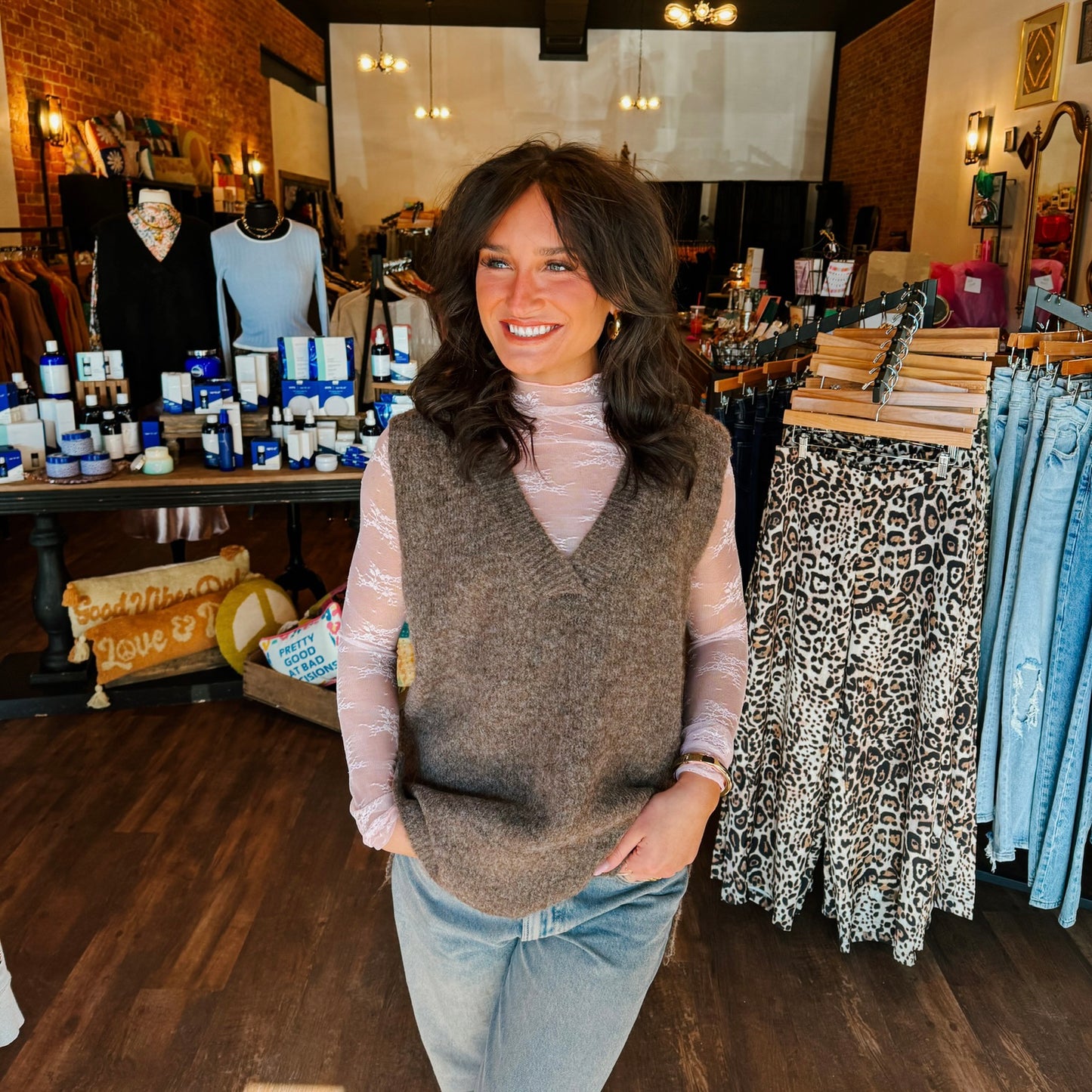 Oversized Soft Knit Sweater Vest