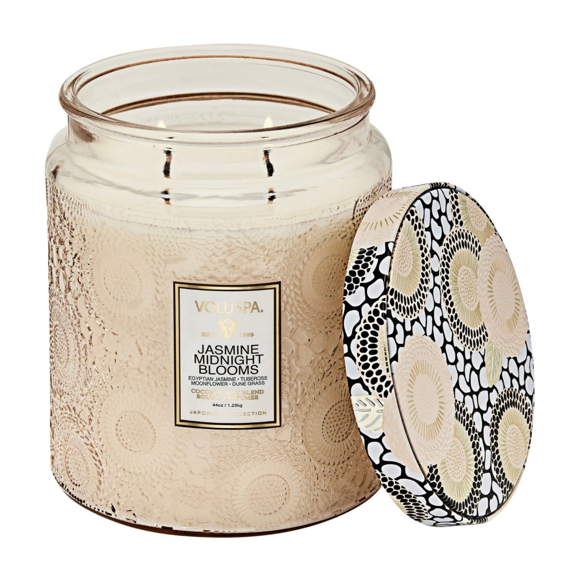 Voluspa Jasmine Midnight Blooms Luxe Jar Candle