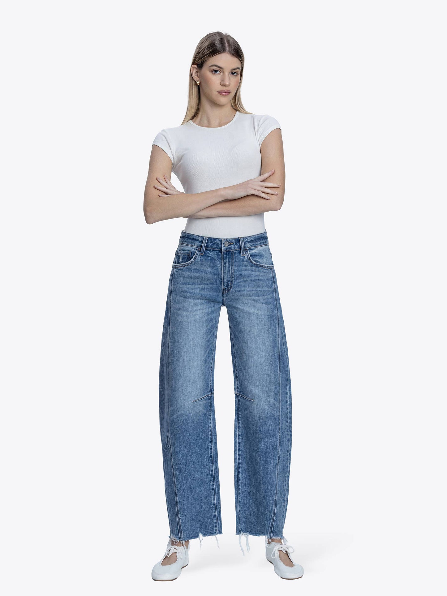 Vervet by Flying Monkey High Rise Barrel Jean