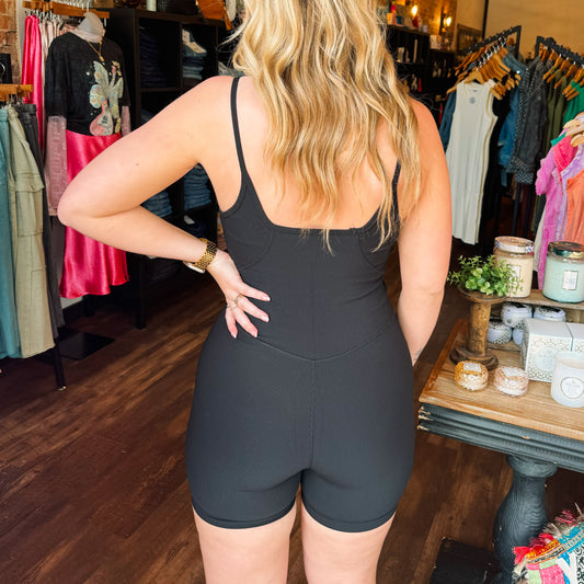 Ribbed Athletic Romper